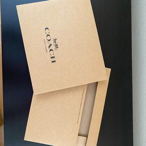 Two Coach Paper Brown Gift Boxes